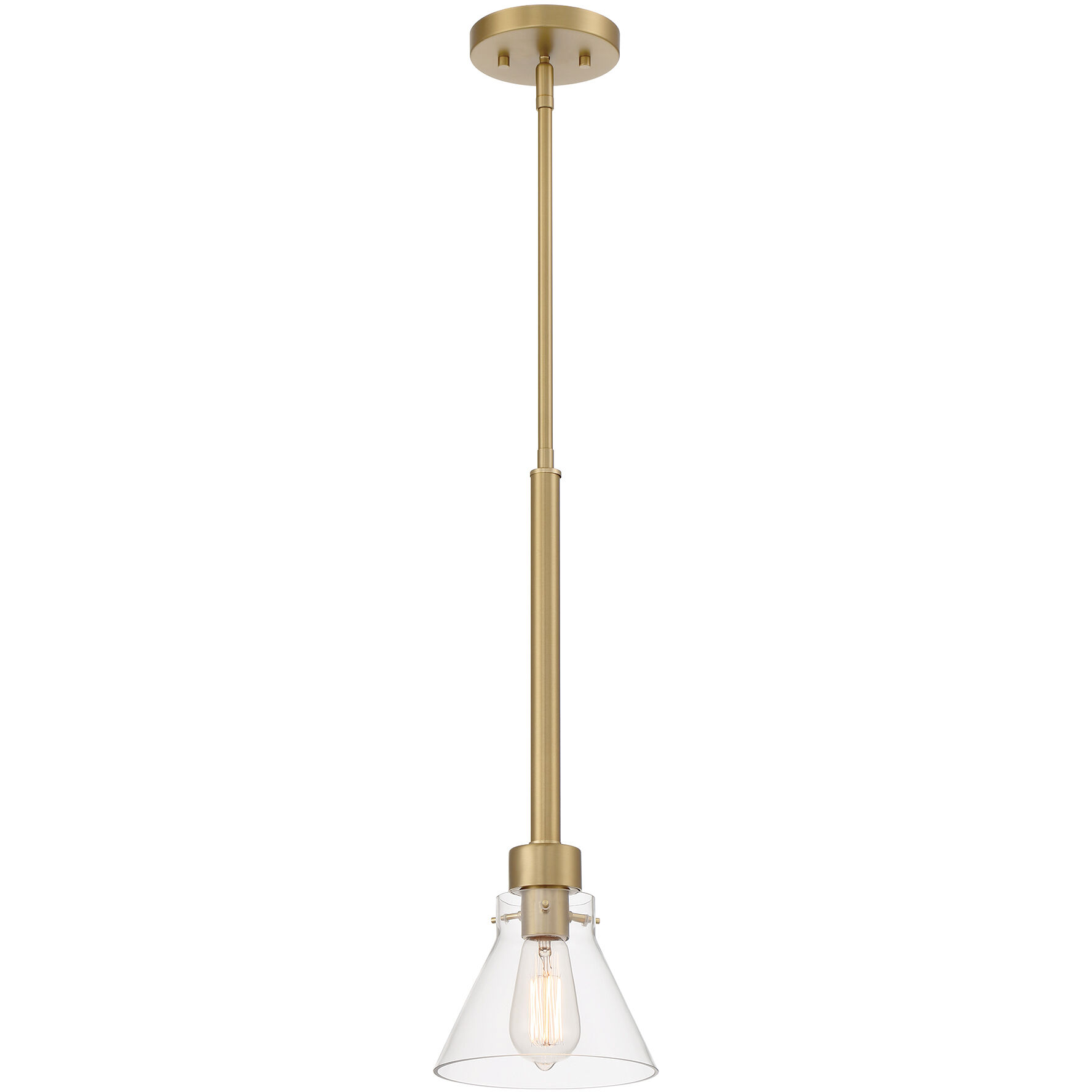 Willow Creek 1 Light 7 inch Brushed Gold Pendant Ceiling Light