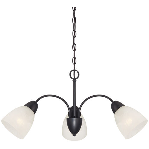 Torino 3 Light 29 inch Oil Rubbed Bronze Chandelier Ceiling Light