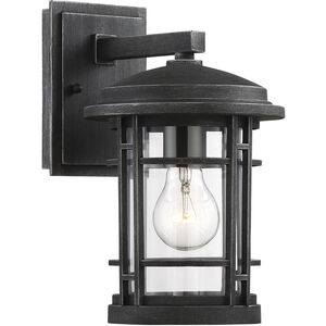 Barrister 1 Light 12 inch Weathered Pewter Outdoor Wall Lantern