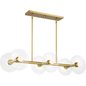 Litto 6 Light 36 inch Brushed Gold Island Light Ceiling Light