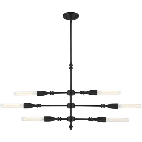 Louise 6 Light 29 inch Matte Black Island Light Ceiling Light