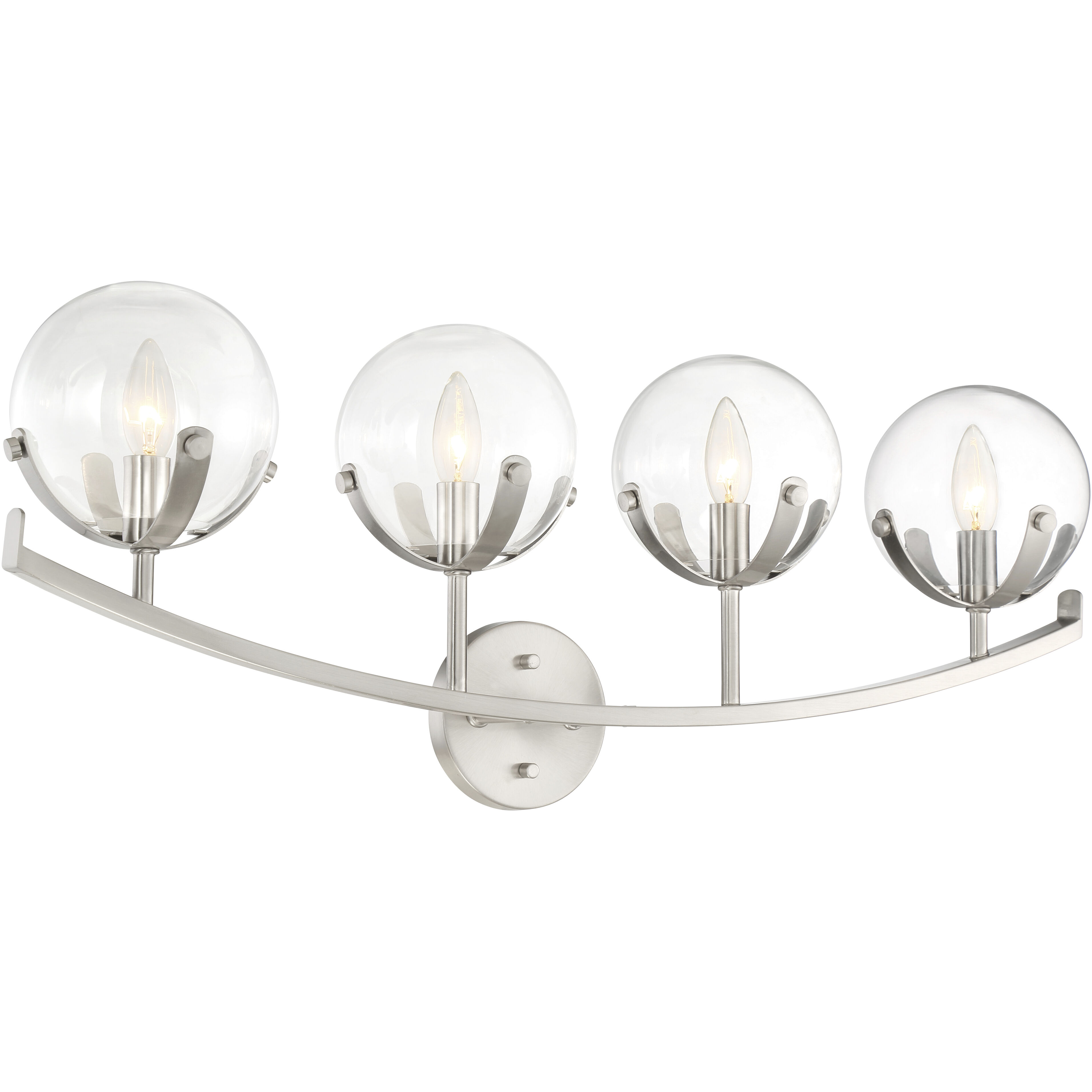 Spyglass 4 Light 30 inch Satin Platinum Bath Light Wall Light