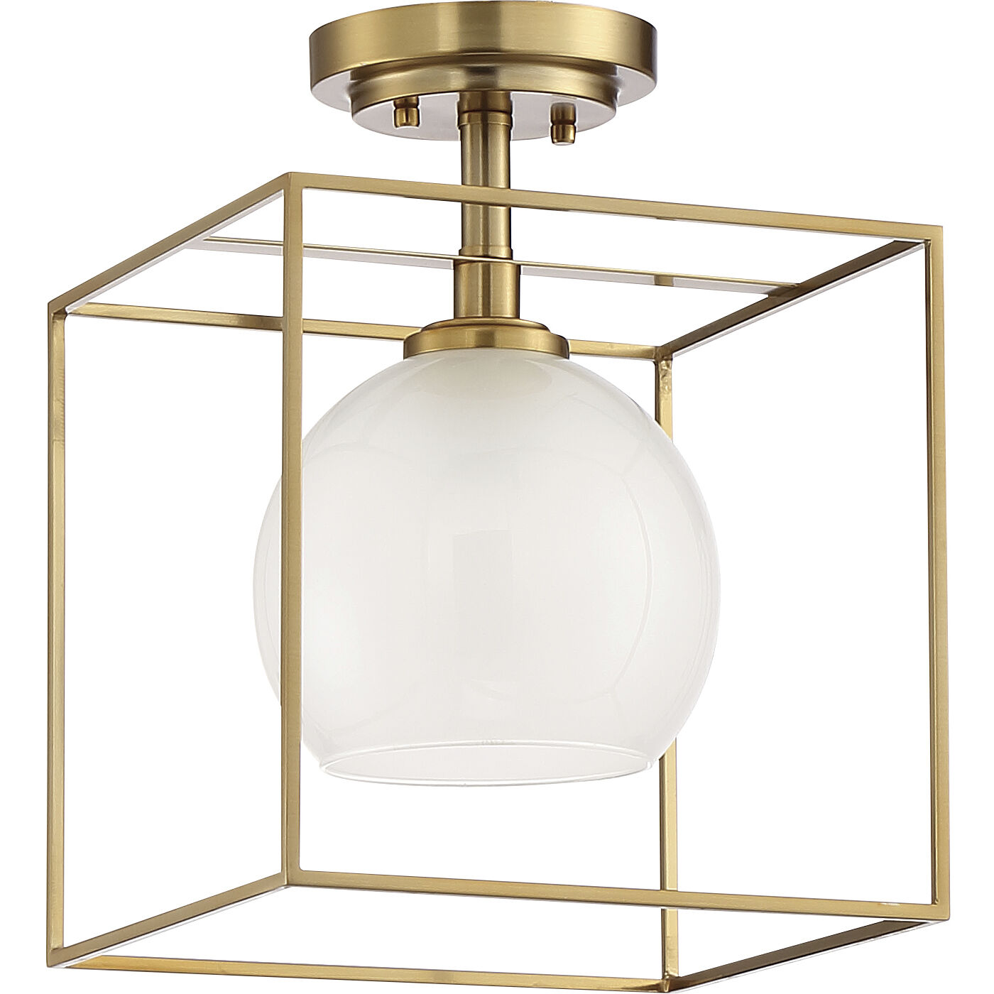 Cowen 1 Light 10 inch Brushed Gold Semi-Flush Ceiling Light