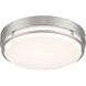 EnviroLite LED 10 inch Brushed Nickel Flush Mount Ceiling Light