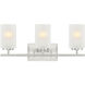 Carmine 3 Light 21 inch Brushed Nickel Vanity Light Wall Light