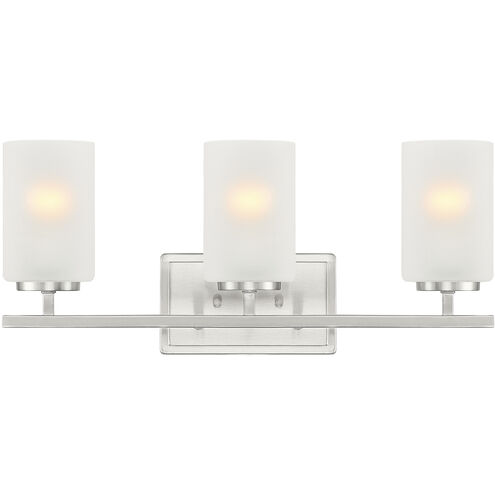 Carmine 3 Light 21 inch Brushed Nickel Vanity Light Wall Light