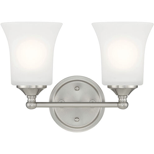 Bronson 2 Light 13 inch Brushed Nickel Vanity Light Wall Light