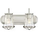 Darby 2 Light 18 inch Satin Platinum Bath Bar Wall Light