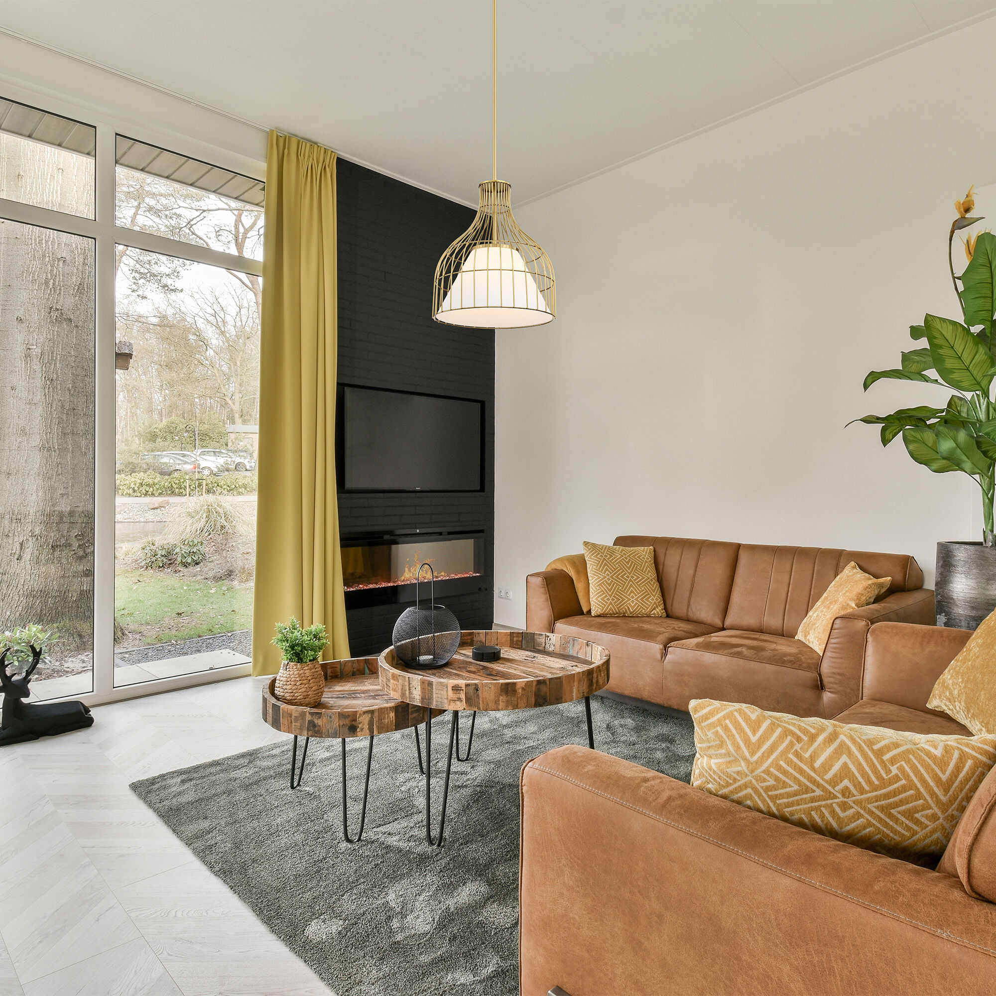 Evensong LED 15.75 inch Brushed Gold Pendant Ceiling Light