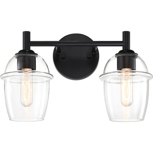 Summer Jazz 2 Light 16 inch Matte Black Vanity Light Wall Light