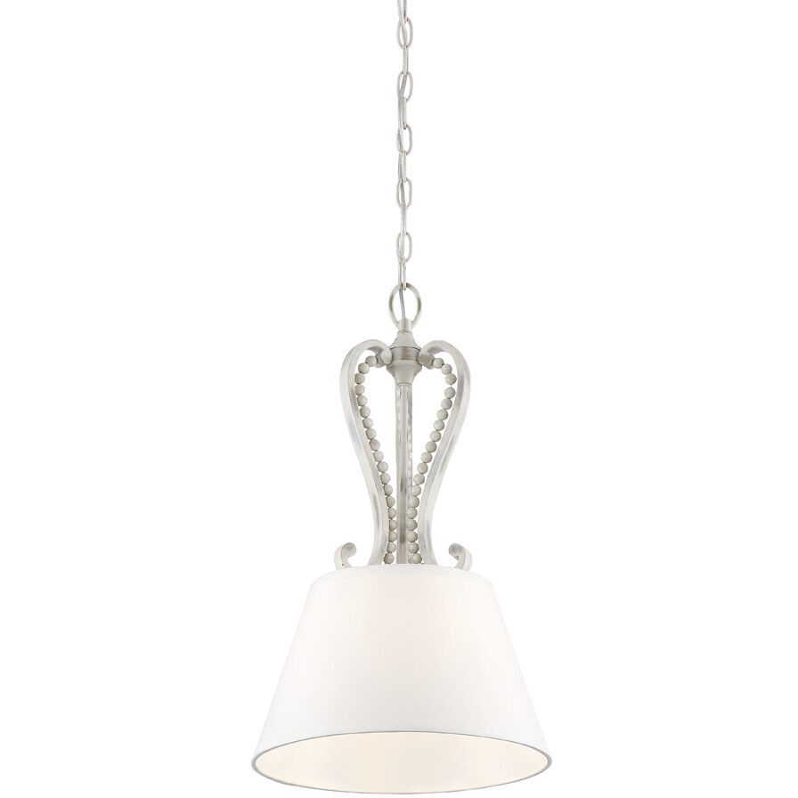 Newport 1 Light 13.25 inch Coastal Weathered White Pendant Ceiling Light