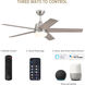 Astrea 52 inch Brushed Nickel with Reversible PSilver/Pearl Gray Blades Smart Color Fan