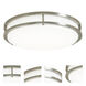 EnviroLite LED 16 inch Brushed Nickel Flush Mount Ceiling Light