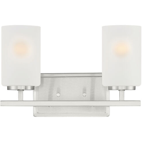 Carmine 2 Light 14 inch Brushed Nickel Vanity Light Wall Light