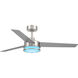 Cassini 52 inch Brushed Nickel with Reversible Silver/Pearl Gray Blades DC Smart Fan