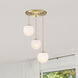 Pixie LED 17.75 inch Brushed Gold Chandelier Ceiling Light