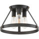 Wicker Park 3 Light 15 inch Weathered Pewter Semi-Flush Ceiling Light