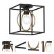 Kew Gardens 1 Light 10 inch Matte Black Semi-Flush Ceiling Light