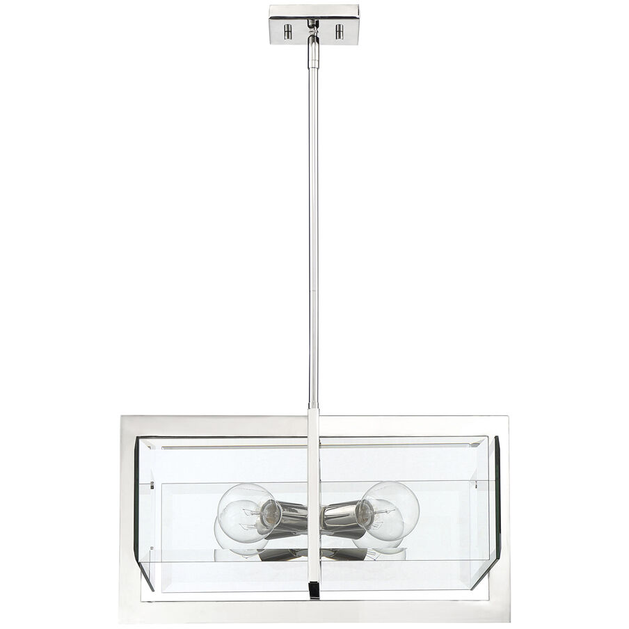 Ethan 4 Light 20.75 inch Polished Nickel Pendant Ceiling Light