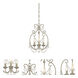 Dahlia 3 Light 11.5 inch Aged Platinum Mini Chandelier Ceiling Light