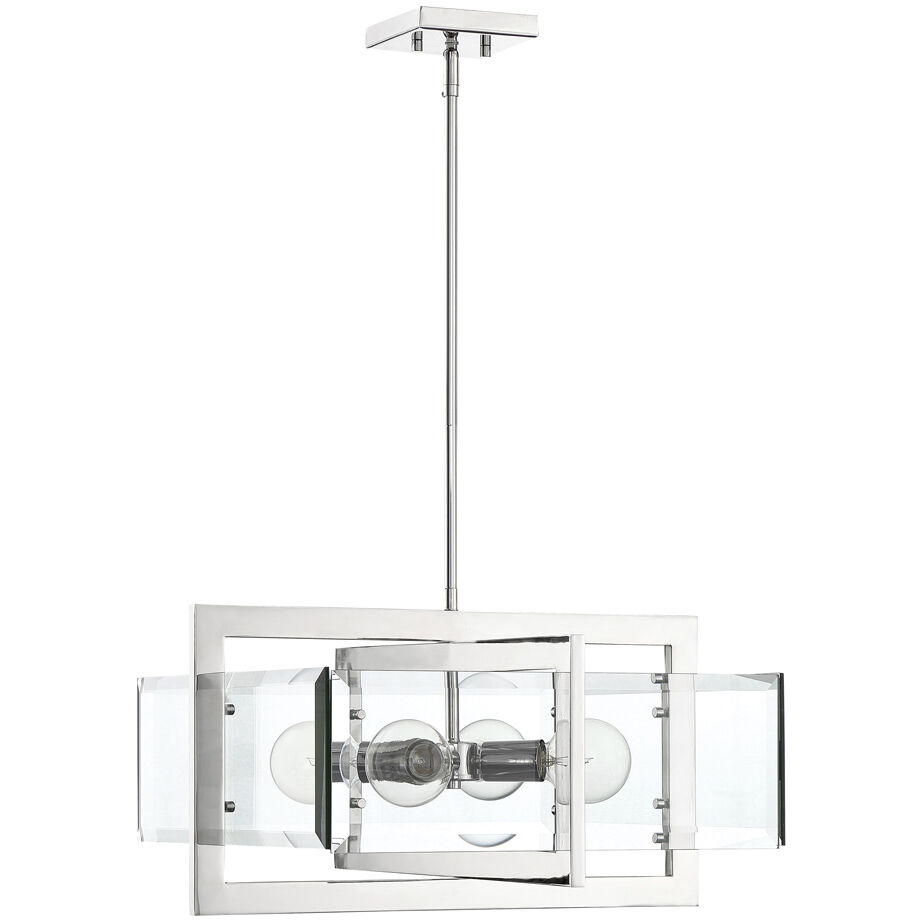 Ethan 4 Light 20.75 inch Polished Nickel Pendant Ceiling Light