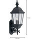 Builder 3 Light 31 inch Black Outdoor Wall Lantern
