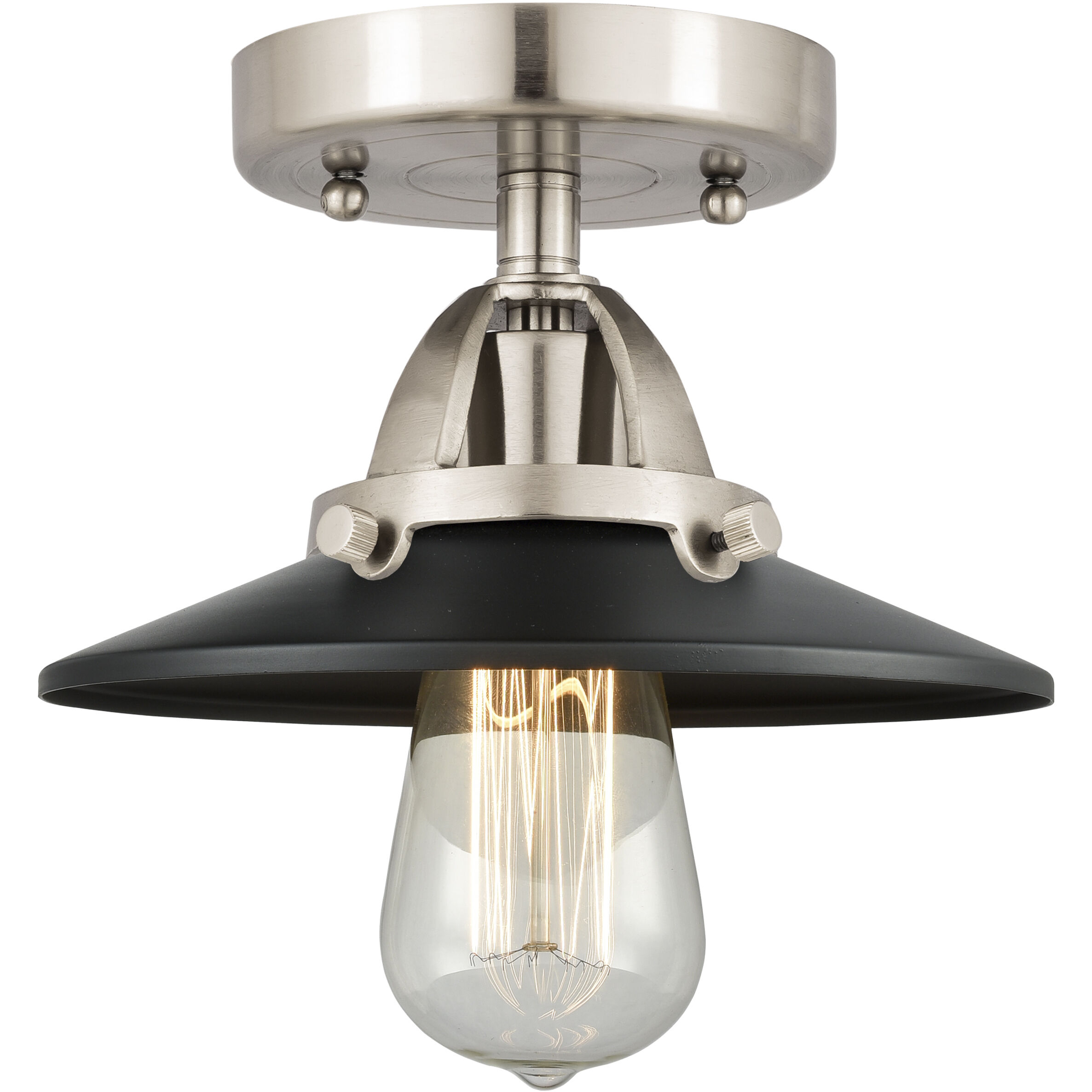 Nouveau 2 Railroad 1 Light 8.00 inch Semi-Flush Mount