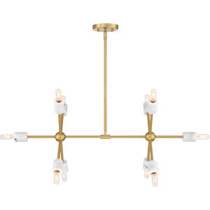 Star Dust 10 Light 34.75 inch Brushed Gold Island Pendant Ceiling Light