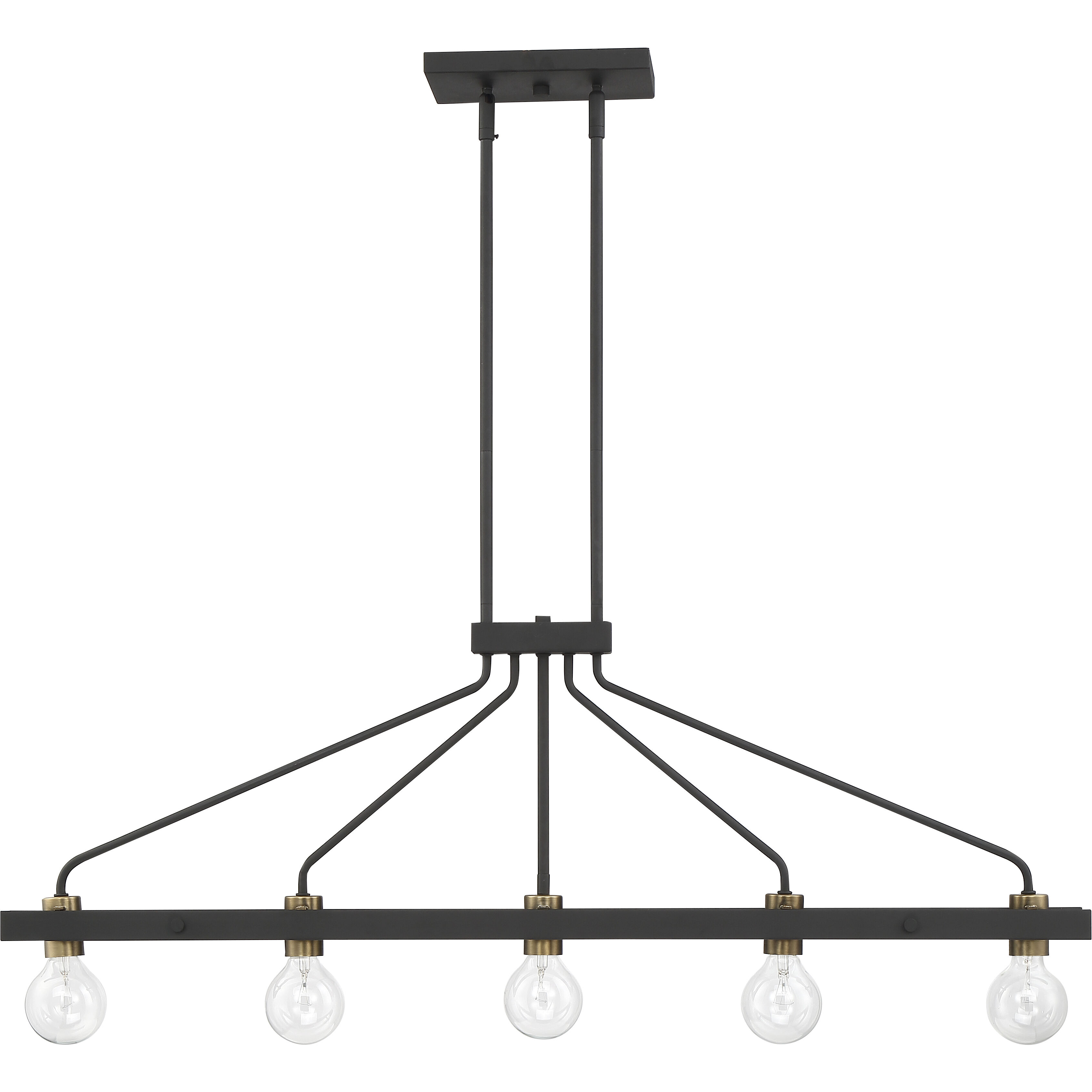 Ravella 5 Light 42 inch Black Chandelier Ceiling Light