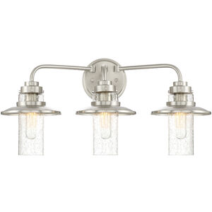 Dover 3 Light 22 inch Satin Platinum Bath Light Wall Light