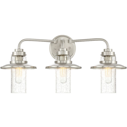 Dover 3 Light 22 inch Satin Platinum Bath Light Wall Light