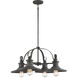 Aurora 4 Light 28 inch Weathered Pewter Chandelier Ceiling Light