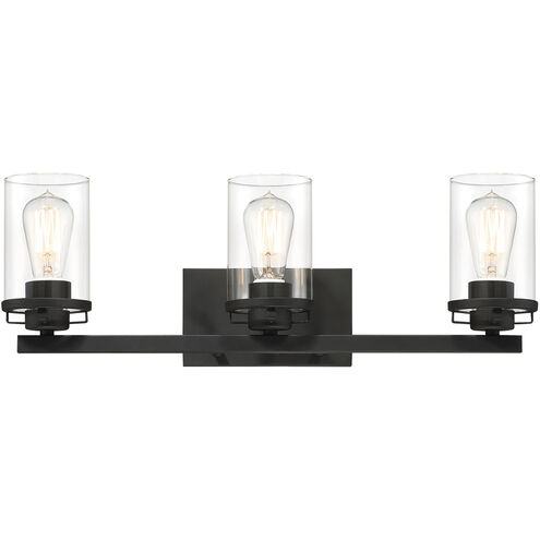 Jedrek 3 Light 24 inch Black Bath Light Wall Light