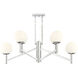 Kelvin 6 Light 42 inch Chrome Chandelier Ceiling Light