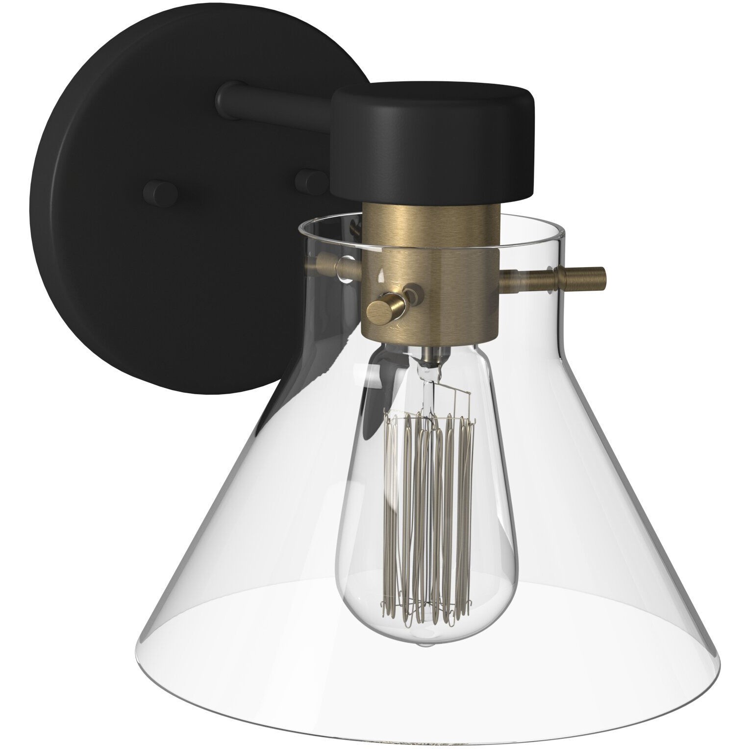 Willow Creek 1 Light 9 inch Matte Black Bath Bar Wall Light