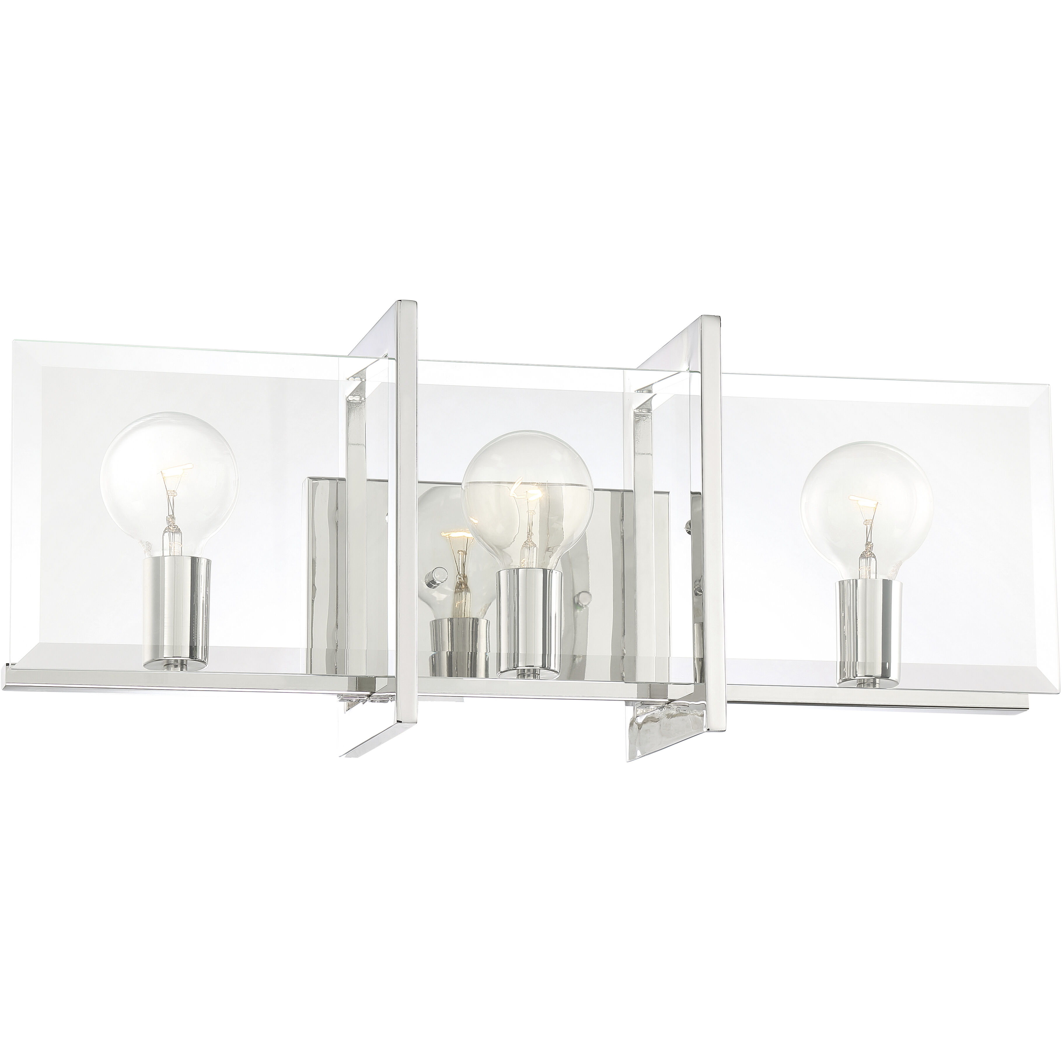 Ethan 3 Light 24 inch Polished Nickel Bath Light Wall Light