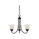 Kendall 3 Light 20 inch Oil Rubbed Bronze Chandelier Ceiling Light in Frosted