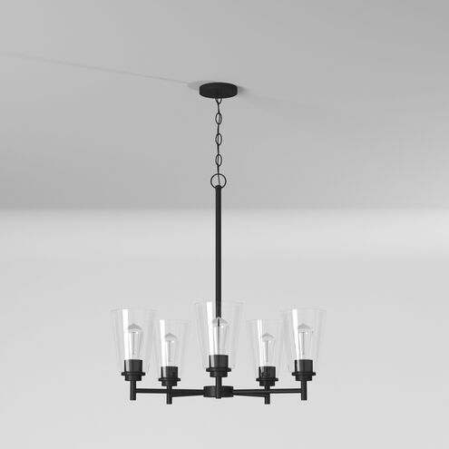 Westin 5 Light 24 inch Matte Black Chandelier Ceiling Light