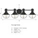 Dalton 4 Light 31 inch Matte Black Vanity Light Wall Light
