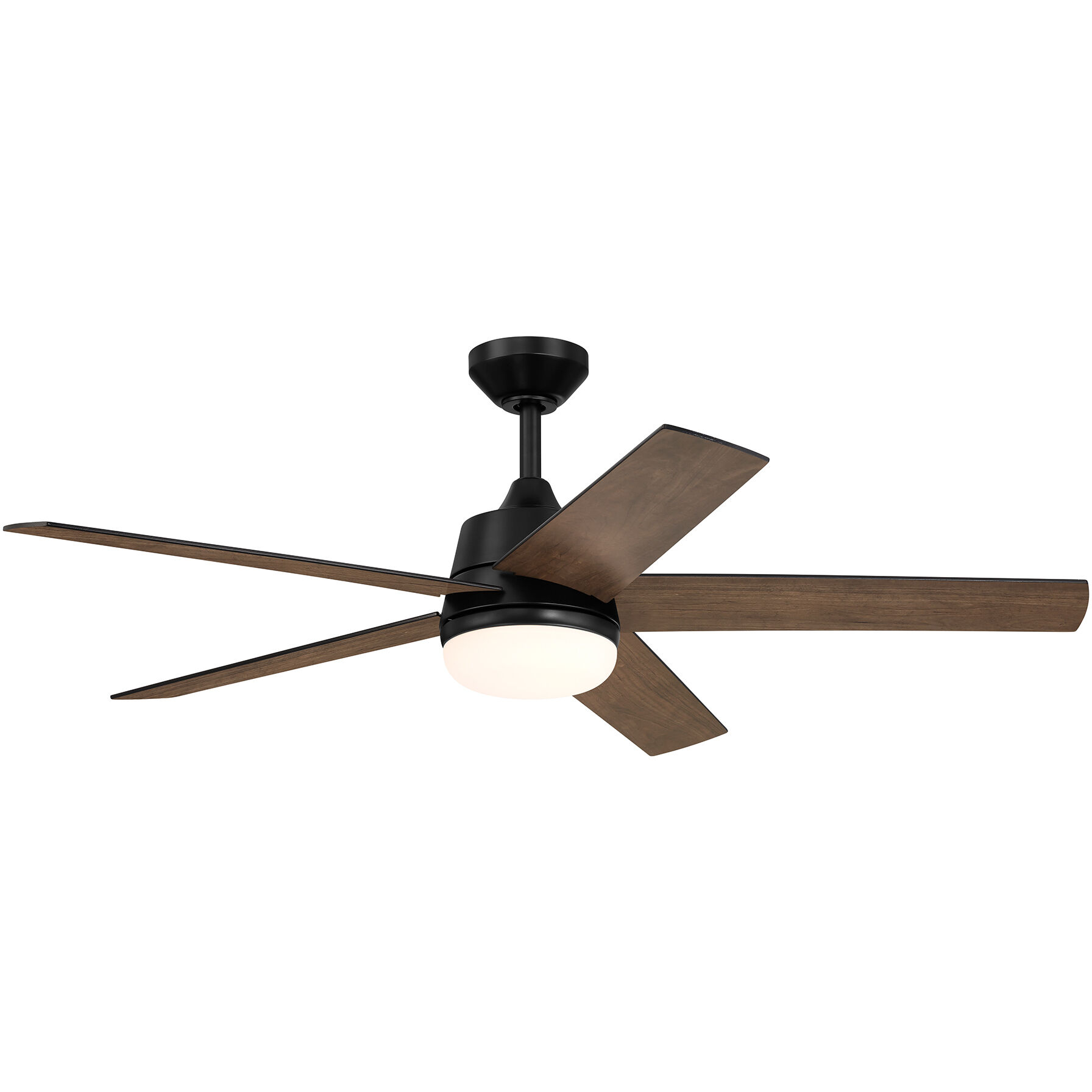 Astrea 52 inch Matte Black with Reversible Matte Black/Sepia Brown Blades Smart Color Fan