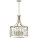 Hutton 4 Light 21 inch Sterling Gold Pendant (Inverted) Ceiling Light