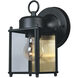 Basic Porch 1 Light 8 inch Black Outdoor Wall Lantern
