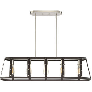 Presidio 5 Light 40 inch Rustique Linear Chandelier Ceiling Light