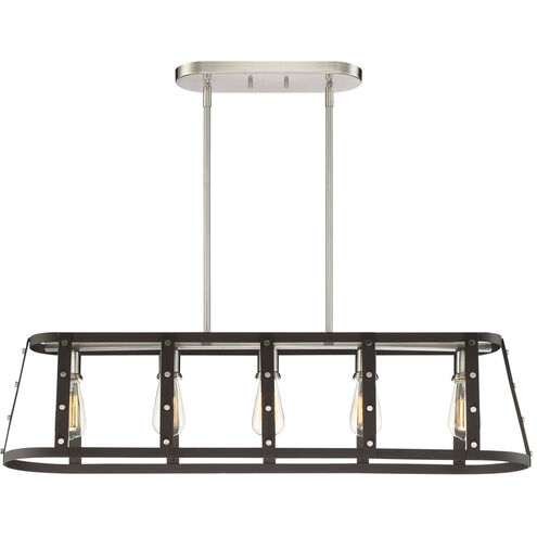 Presidio 5 Light 40 inch Rustique Linear Chandelier Ceiling Light