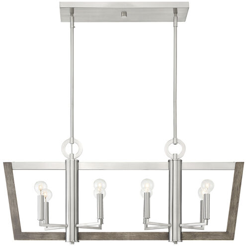 Westend 8 Light 36.5 inch Satin Platinum Chandelier Ceiling Light