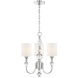 Evi 3 Light 17 inch Chrome Chandelier Ceiling Light