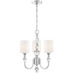 Evi 3 Light 17 inch Chrome Chandelier Ceiling Light