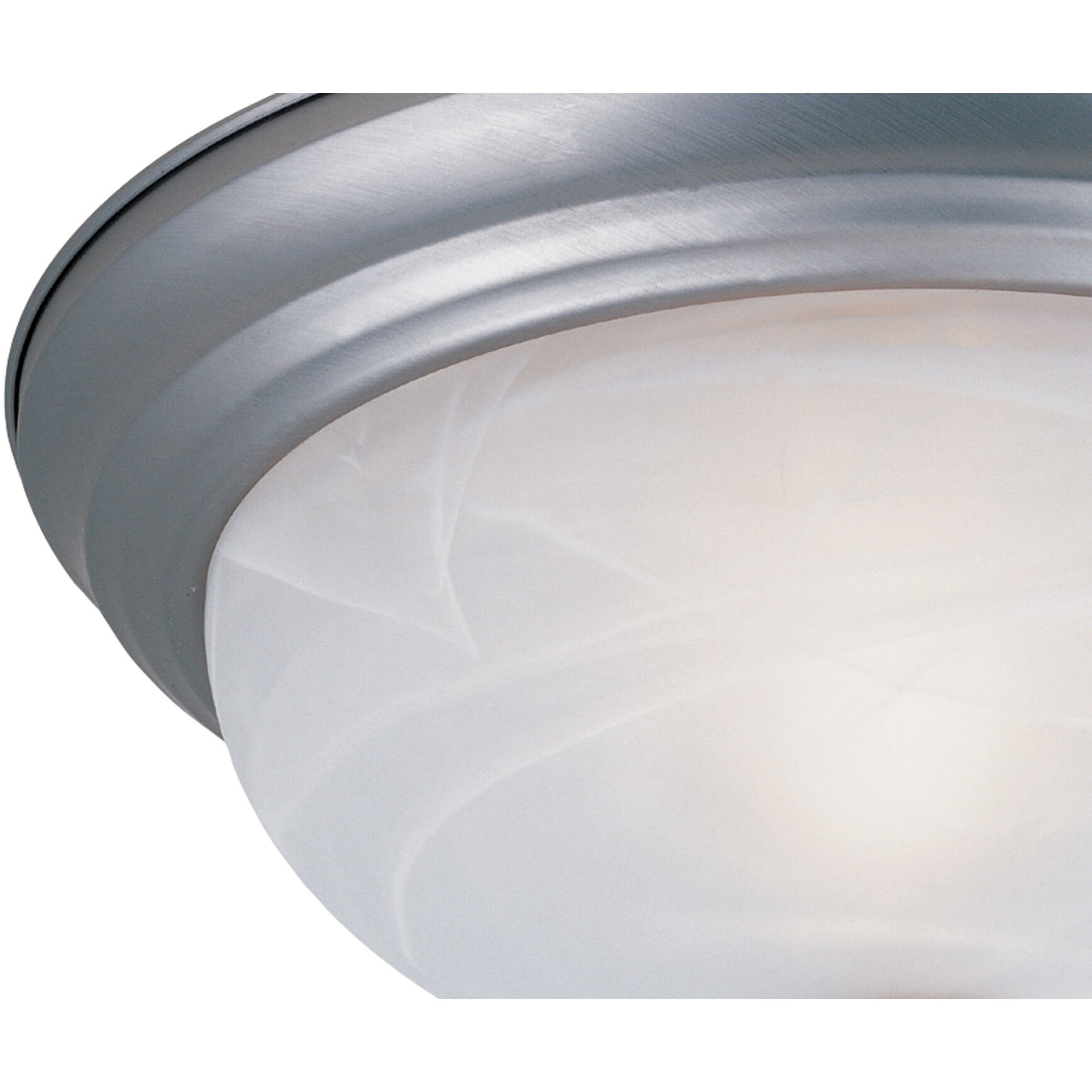 Decorative 3 Light 15 inch Pewter Flushmount Ceiling Light in White Alabaster, Large