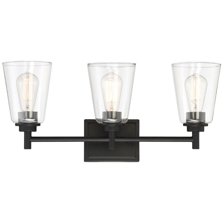 Westin 3 Light 23 inch Matte Black Bath Bar Wall Light