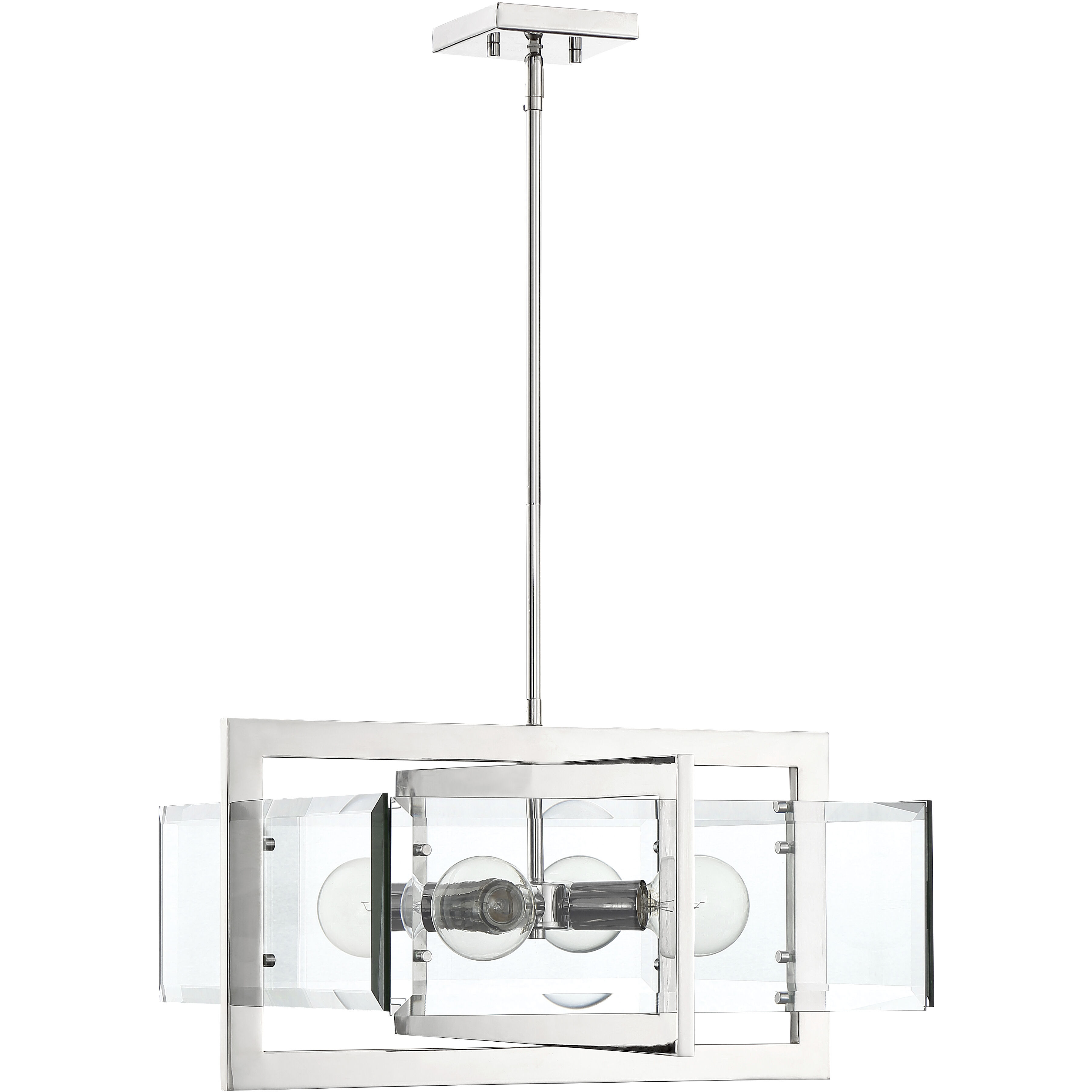 Ethan 4 Light 20.75 inch Polished Nickel Pendant Ceiling Light